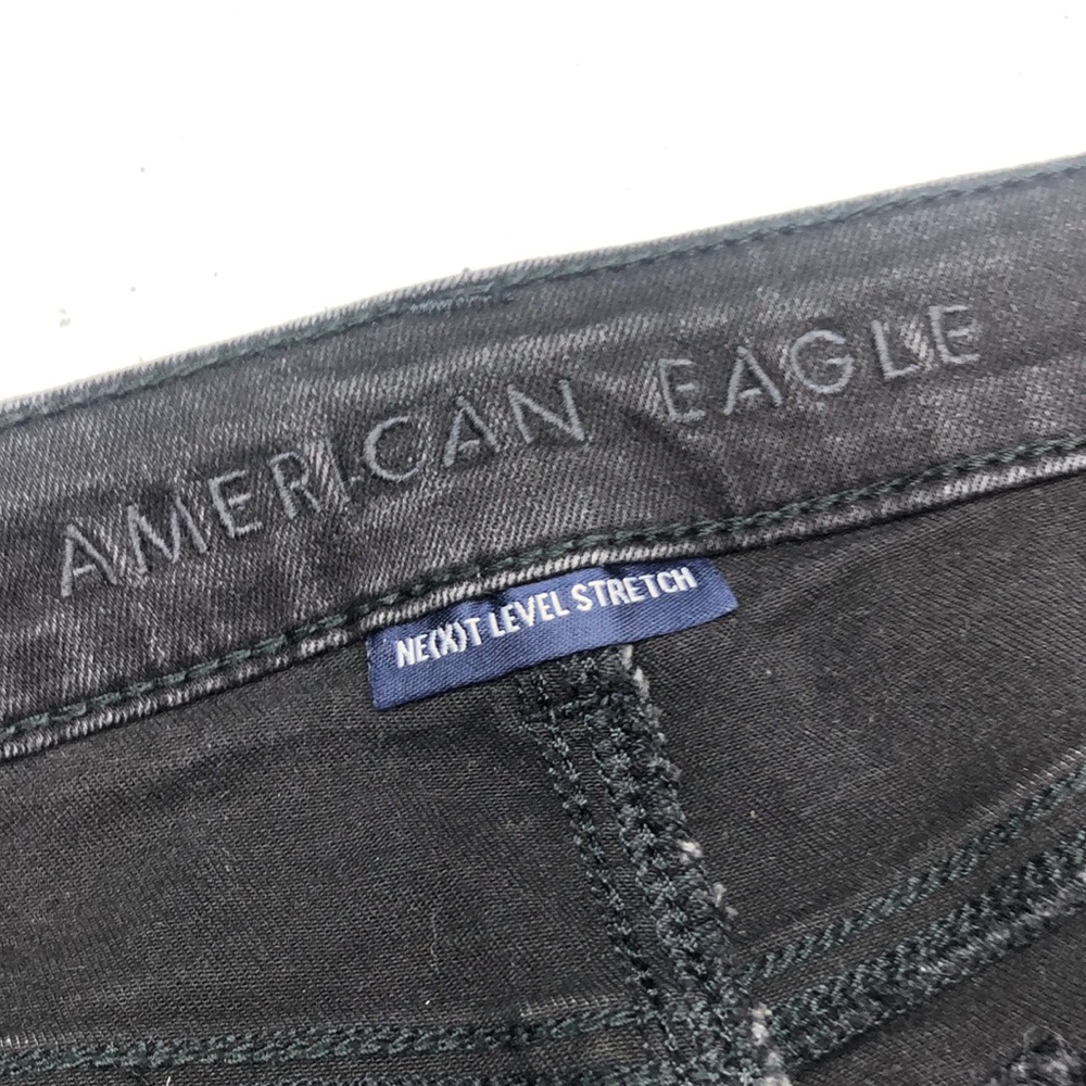 BUTTONFLY AMERICAN EAGLE SUPER HI-RISE SHORTIE JEAN SHORTS 6/28 ⭐️ - Picture 5 of 11